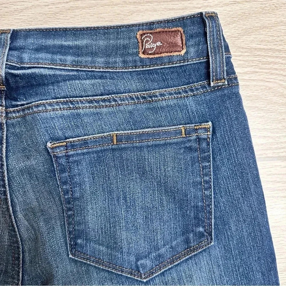 PAIGE Roxie Capri Skinny Ankle Mid Rise Medium Wash Denim Jeans size 29 - Picture 8 of 15